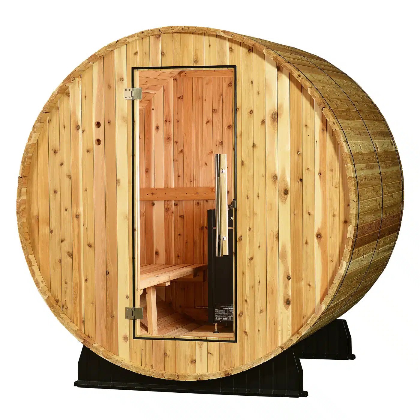 Almost Heaven 7′ x 6′ Essex 4-person Barrel Sauna - Sauna Place