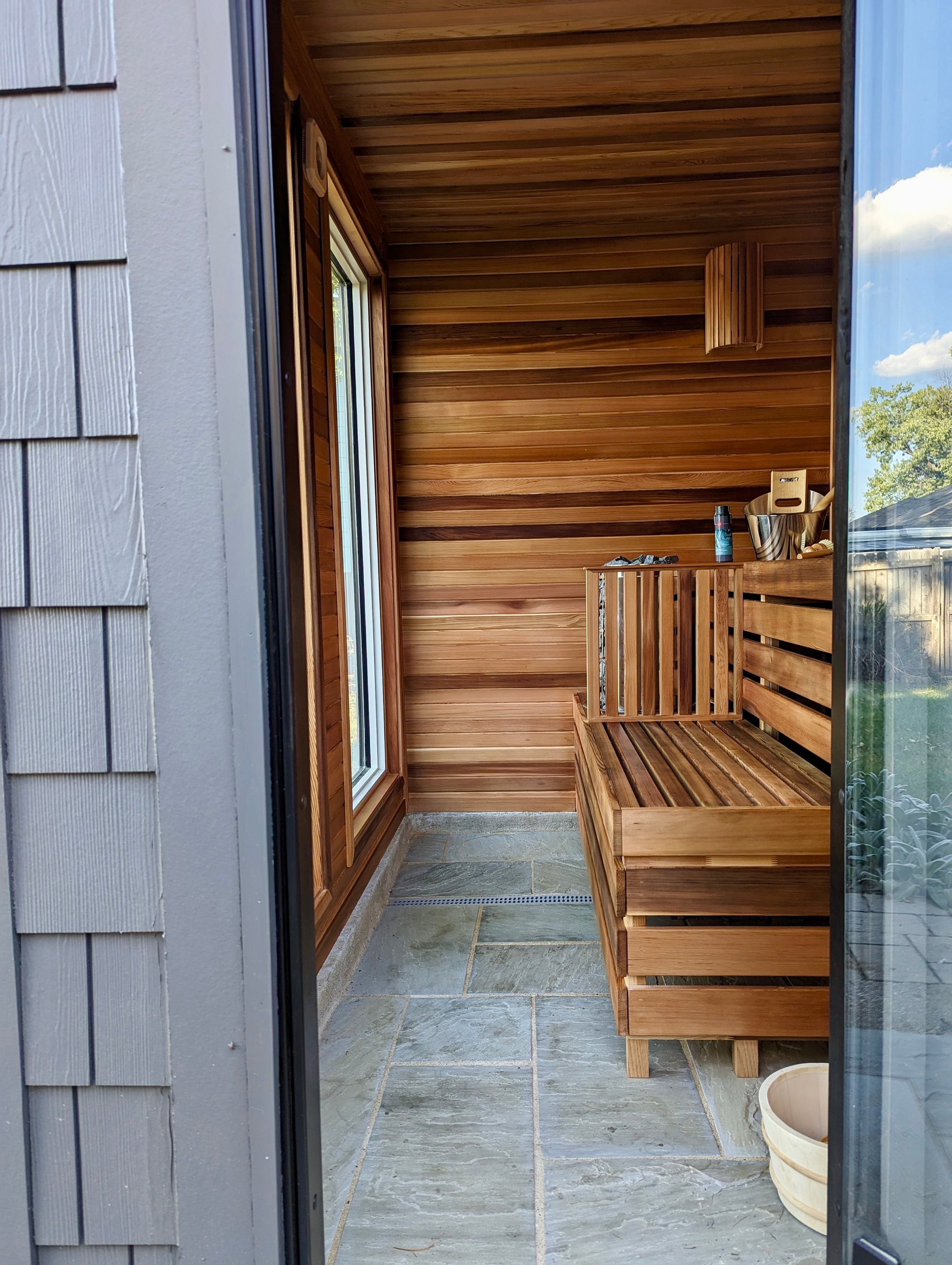 cedro sauna custom precut kit outdoors customer example 2