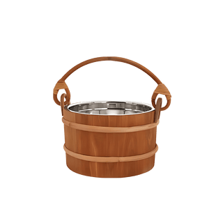 1.32 Gallon Cedar Sauna Bucket with Stainless Steel Liner - The Sauna Place