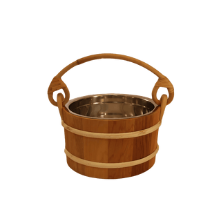 1.32 Gallon Cedar Sauna Bucket with Stainless Steel Liner - The Sauna Place