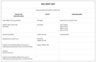 Cariitti Starlight Fiber Light Set for Sauna Ceiling - The Sauna Place