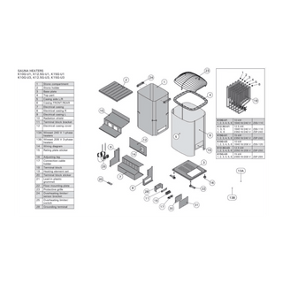 Finlandia / Harvia Part # FH160 Wiring Harness plus terminal block, 3 phase using F-2T or F-2 control - The Sauna Place