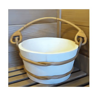 1 Gallon Aspen Curved Handle Sauna Bucket - The Sauna Place