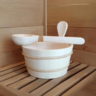 1 Gallon Aspen Sauna Bucket with Aspen Dipper - The Sauna Place