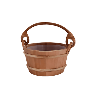 1 Gallon Cedar Curved Handle Sauna Bucket - The Sauna Place