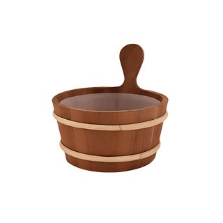 1 Gallon Cedar Sauna Bucket with Cedar Dipper - The Sauna Place