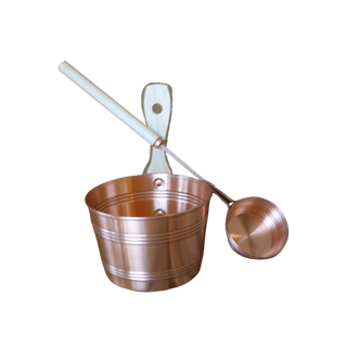 1 Gallon Copper Sauna Bucket and Dipper Set - The Sauna Place