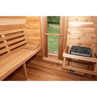 Dundalk 7′ x 7′ MINI POD Clear Cedar Sauna - The Sauna Place