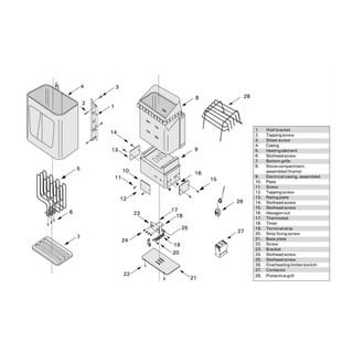 Finlandia / Harvia Part # FH92-FLC-3PH Wiring Harness with Terminal Block for 3 phase heater - The Sauna Place