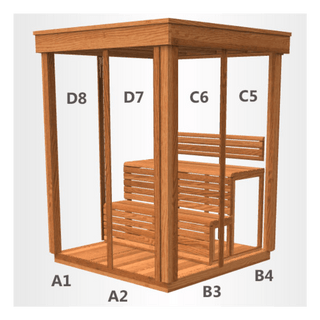 Dundalk Pure Cube CU550 Outdoor Clear Cedar Sauna – CALL FOR PRICING - The Sauna Place