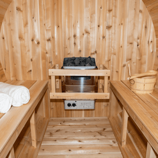 Dundalk Canadian Timber Serenity MP Barrel Sauna - The Sauna Place