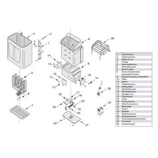 Finlandia / Harvia Part # FH95 Junction Box Cover - The Sauna Place