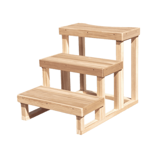 3-Tier Steps for Cold Plunge – Knotty or Clear Red Cedar