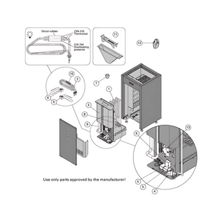 Finlandia / Harvia Part # ZCU-614 Steam diverter (2 piece) - The Sauna Place