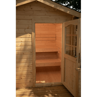 Almost Heaven Allegheny 6-Person Cabin Pre-Built Sauna - The Sauna Place