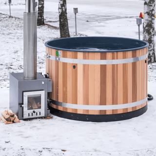 Almost Heaven - Kirami 4-Person Wood-Heated Barrel Soak Tub for Hot & Cold Plunges - The Sauna Place