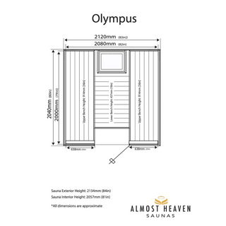 Almost Heaven Olympus 6-Person Indoor Sauna - The Sauna Place