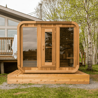 Dundalk 8′ x 8′ Luna Clear Cedar Sauna - The Sauna Place