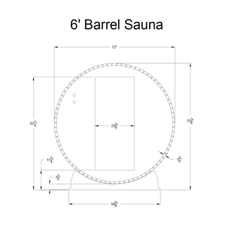 Almost Heaven 6′ x 5+1′ Audra 2-4 person Barrel Sauna - The Sauna Place