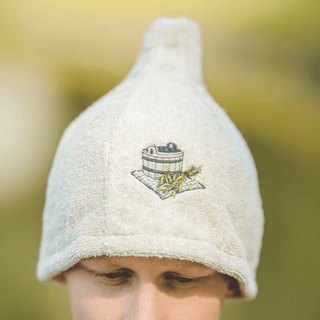 Beige sauna hat - The Sauna Place