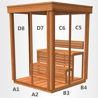 Dundalk CU552 Outdoor Pure Cube Sauna - Knotty Red Cedar