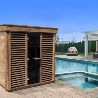 Dundalk Pure Cube CU572 Outdoor Sauna - Knotty Red Cedar