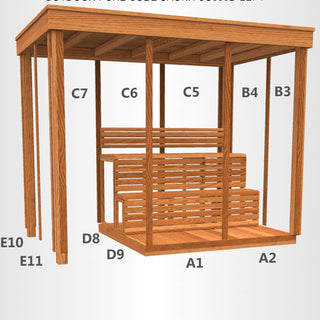 Dundalk Pure Cube CU582D Outdoor Sauna - Knotty Red Cedar