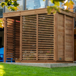 Dundalk Pure Cube CU582D Outdoor Sauna - Knotty Red Cedar