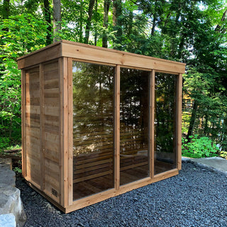 Dundalk Pure Cube CU582 Outdoor Sauna - Knotty Red Cedar