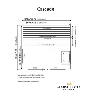 Almost Heaven Cascade 4-Person Sauna - The Sauna Place