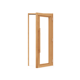 Cedar ADA Door with 23 5/8″ x 70 7/8″ Clear Glass - The Sauna Place