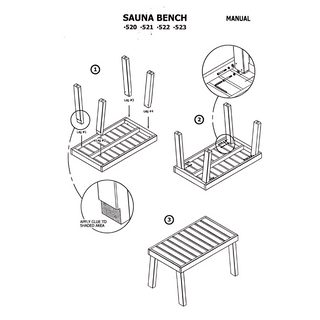 Cedar Bench (47″W x 19 1/2″D x 19 1/2″H) - The Sauna Place