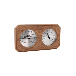 Cedar Encased Thermometer/Hygrometer C-F (10″ x5 1/2″) - The Sauna Place