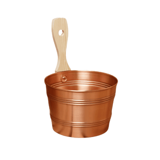 Copper Bucket (1 gal.) 12″ h x 8 5/8″ diam. - The Sauna Place