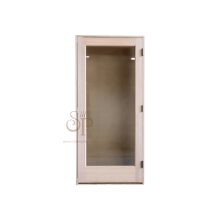 Douglas Fir Door with Clear Tempered Thermopane Glass - The Sauna Place