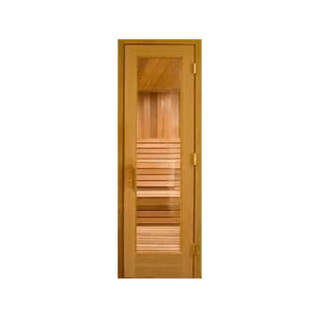 Douglas Fir Door with Clear Tempered Thermopane Glass - The Sauna Place