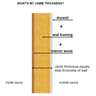 Cedar Door with Clear 9” x 9” Rectangle Tempered Glass Window - The Sauna Place