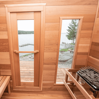 Dundalk 5′ x 6′ Clear Cedar Outdoor Cabin Sauna - The Sauna Place