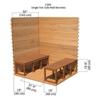 Dundalk 5′ x 6′ Clear Cedar Outdoor Cabin Sauna - The Sauna Place