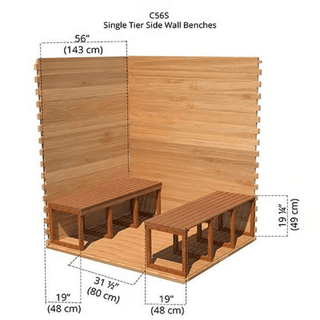 Dundalk 5′ x 6′ Knotty Red Cedar Outdoor Cabin Sauna - The Sauna Place