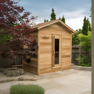 Dundalk 5′ x 7′ Clear Cedar Outdoor Cabin Sauna - The Sauna Place