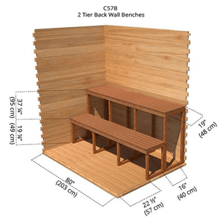 Dundalk 5′ x 7′ Clear Cedar Outdoor Cabin Sauna - The Sauna Place