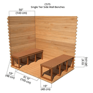 Dundalk 5′ x 7′ Clear Cedar Outdoor Cabin Sauna - The Sauna Place