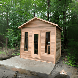 Dundalk 5′ x 8′ Clear Cedar Outdoor Cabin Sauna - The Sauna Place