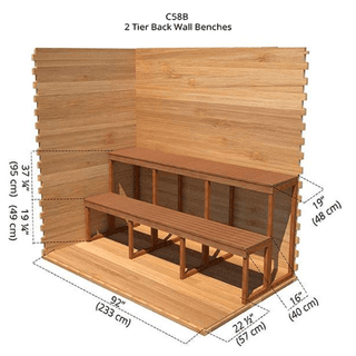 Dundalk 5′ x 8′ Clear Cedar Outdoor Cabin Sauna - The Sauna Place