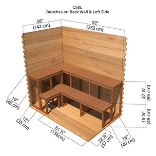 Dundalk 5′ x 8′ Clear Cedar Outdoor Cabin Sauna - The Sauna Place