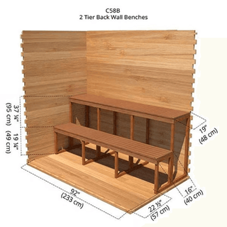 Dundalk 5′ x 8′ Knotty Red Cedar Outdoor Cabin Sauna - The Sauna Place