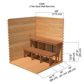 Dundalk 6′ x 6′ Clear Cedar Outdoor Cabin Sauna - The Sauna Place