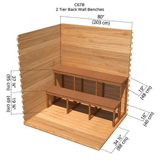 Dundalk 6′ x 7′ Clear Cedar Outdoor Cabin Sauna - The Sauna Place