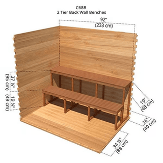 Dundalk 6′ x 8′ Knotty Red Cedar Outdoor Cabin Sauna - The Sauna Place